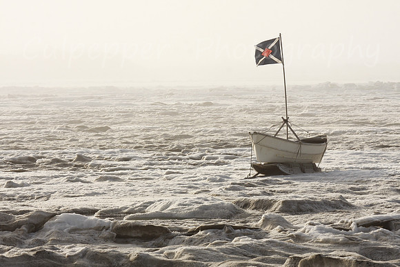 Whaling Boat on Arctic Ice