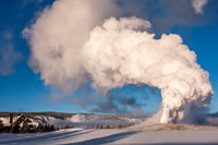 Old Faithful Inn and Old Faithful