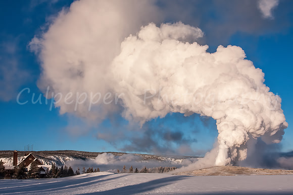 Old Faithful Inn and Old Faithful