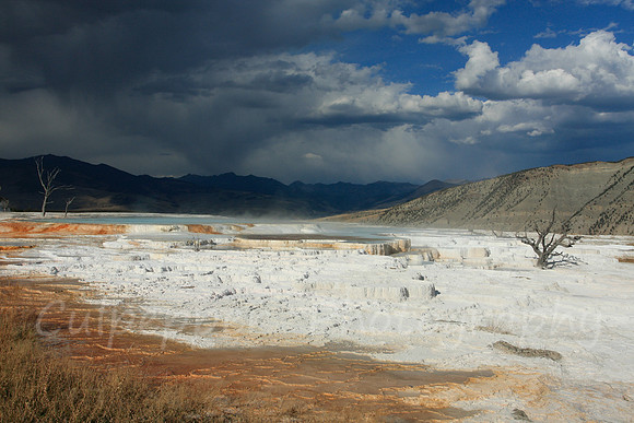 Storm over Mammoth Terraces