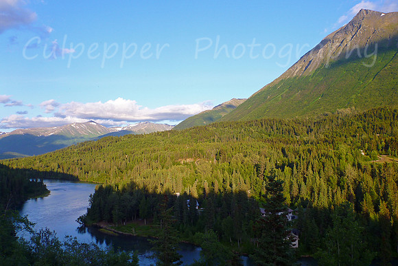 Kenai River and Mt Cecil Rhode